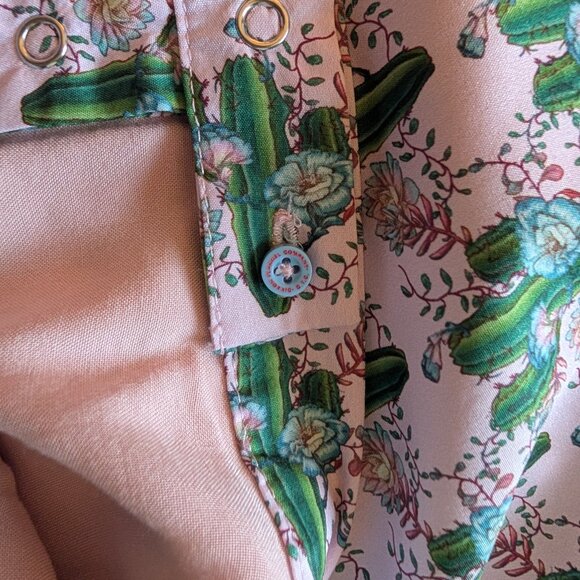 Dixxon Good time charlotte cactus print skater circle skirt Size Large Western - Picture 10 of 11